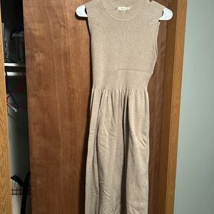 Sleeveless Tan Dress